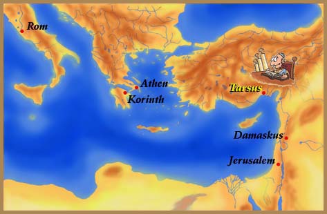 Karte: Nach Tarsus